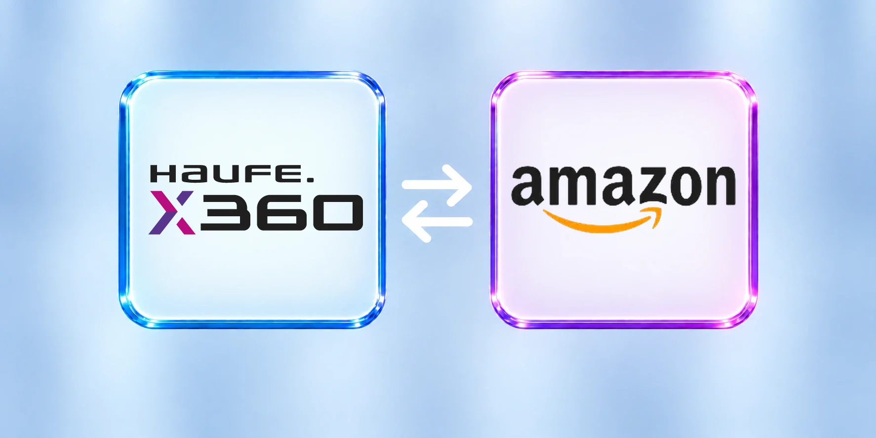 Haufe X360 und Amazon Marketplace, verbunden durch eine Schnittstelle