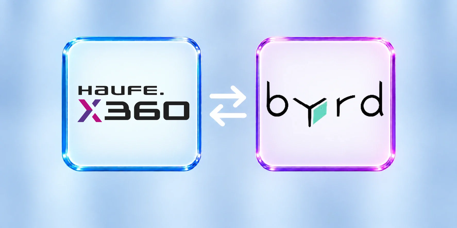 Haufe X360 und byrd, verbunden durch eine Schnittstelle